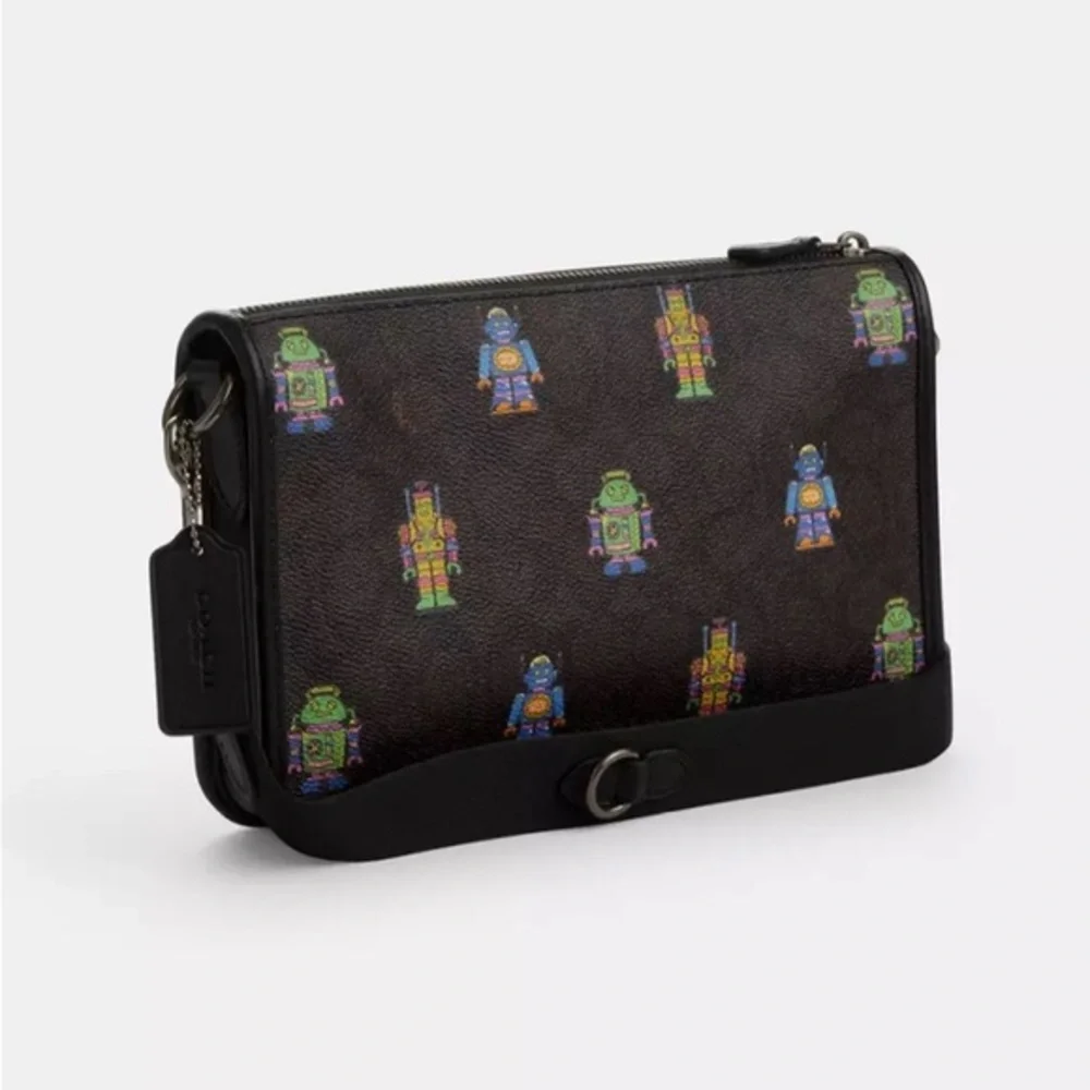Cosmic Coach Heritage Convertible Crossbody In Signature Canvas With Robot Print